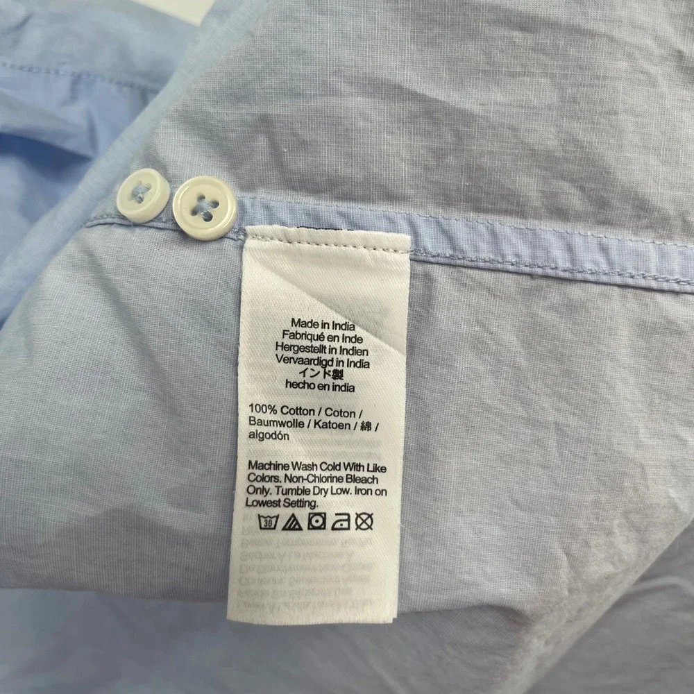 J. Crew Garçon classic shirt in cotton poplin Button‎ Down Women 2 Blue BY715